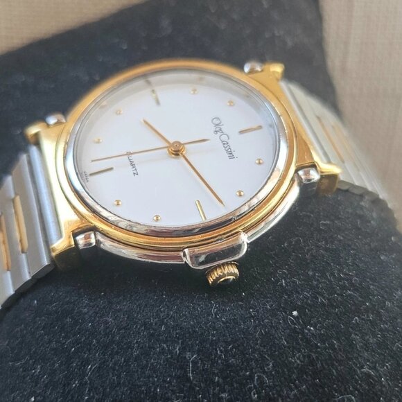 Oleg Cassini Wristwatch Quartz Dual Tone Analog Unisex Wrist Watch Japan Movt - Picture 3 of 12